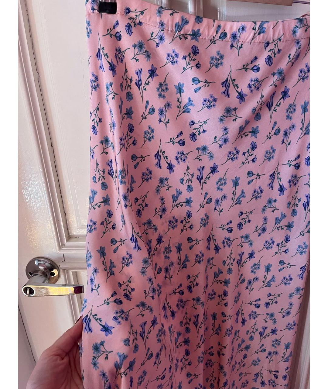 GHOST Розовая вискозная юбка миди, фото 2