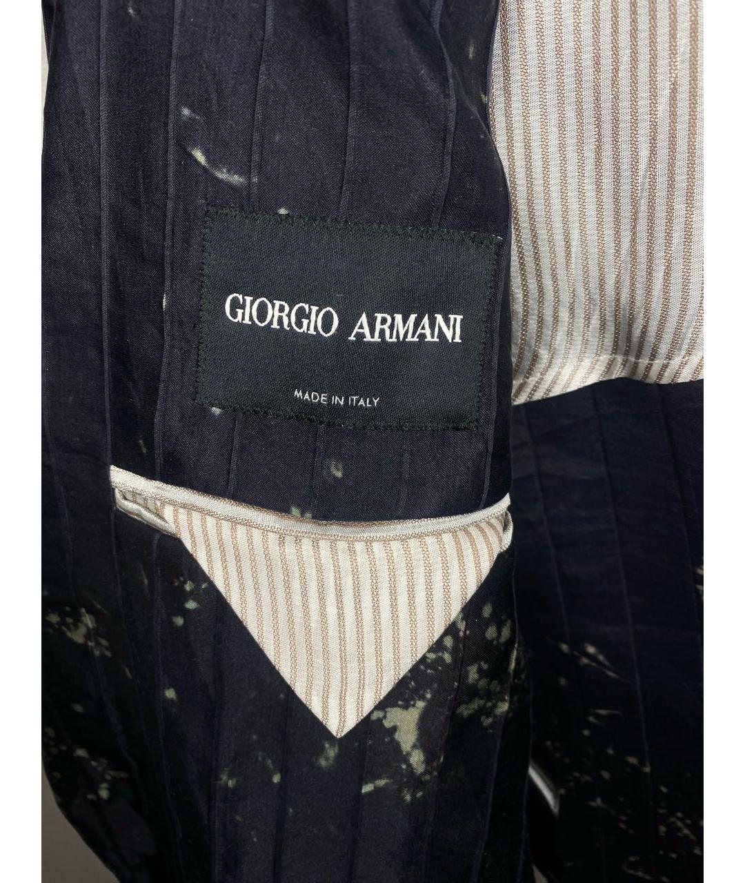 GIORGIO ARMANI Антрацитовый шелковый пиджак, фото 5
