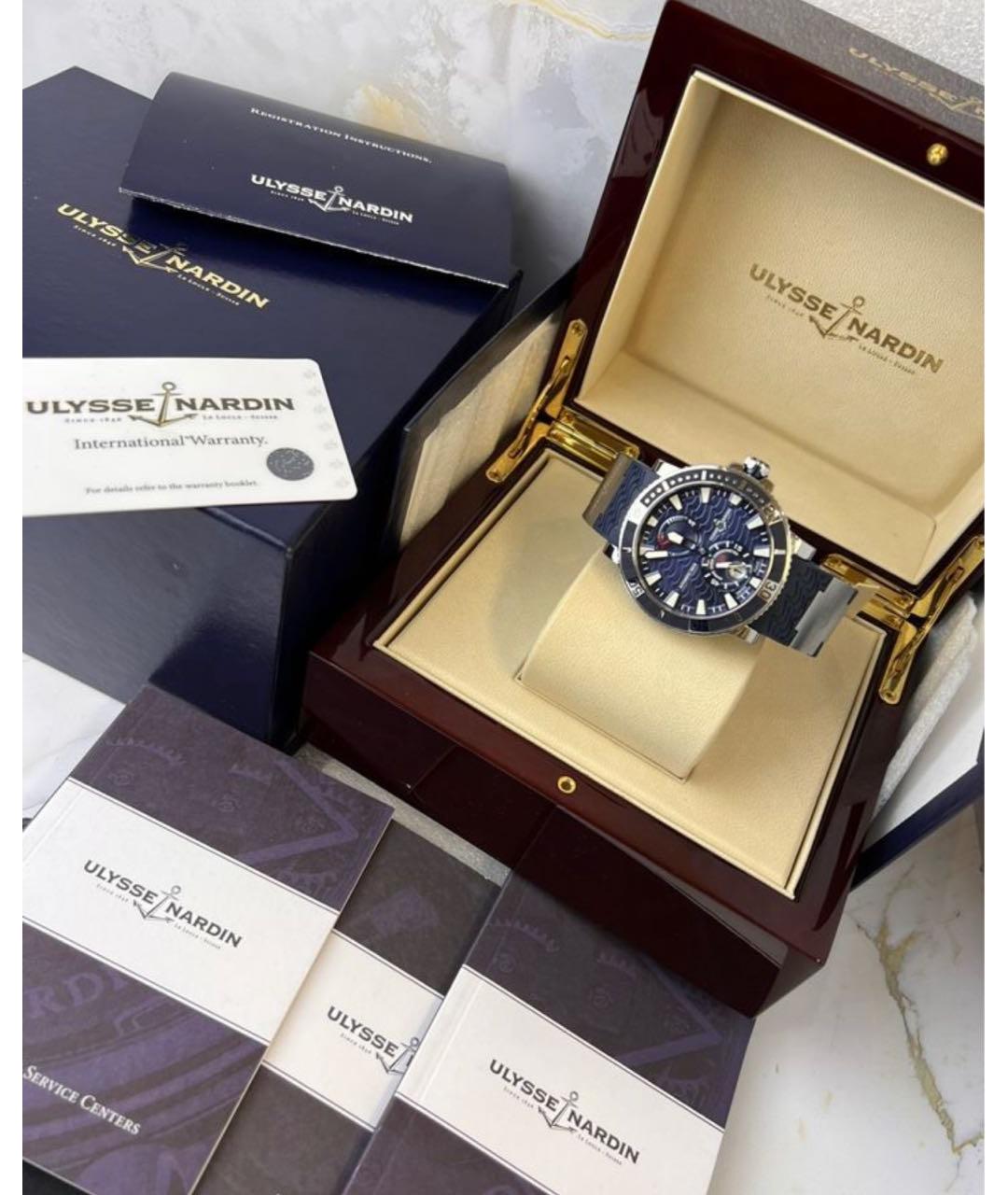 Ulysse Nardin Синие металлические часы, фото 7