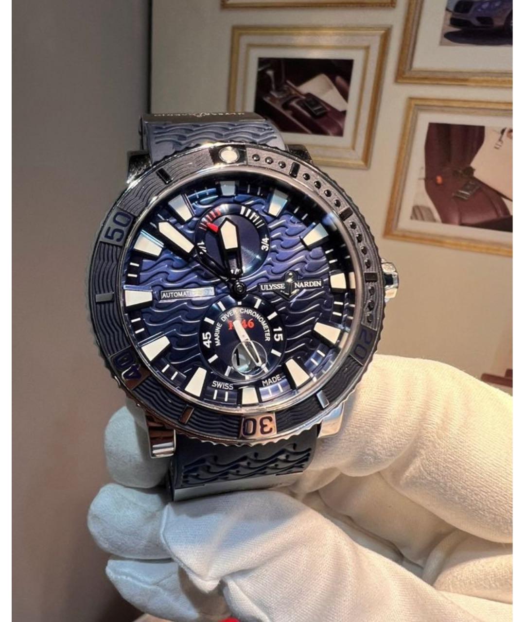 Ulysse Nardin Синие металлические часы, фото 8