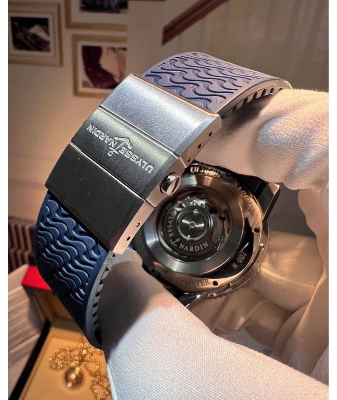 Ulysse Nardin Синие металлические часы, фото 3