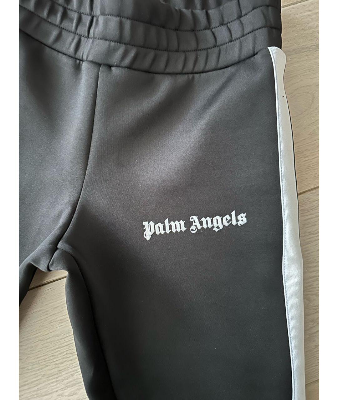PALM ANGELS Черные полиэстеровые леггинсы и велосипедки, фото 2