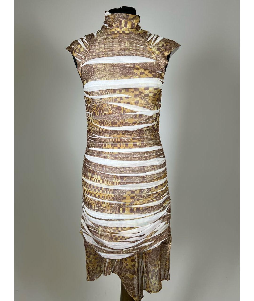 DIESEL Желтое коктейльное платье, фото 2