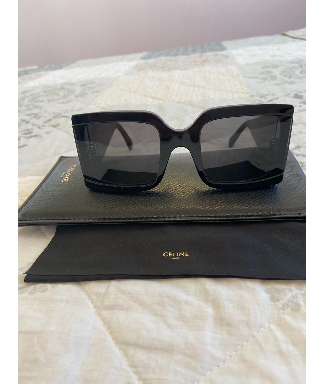 CELINE PRE-OWNED Черные пластиковые солнцезащитные очки, фото 8