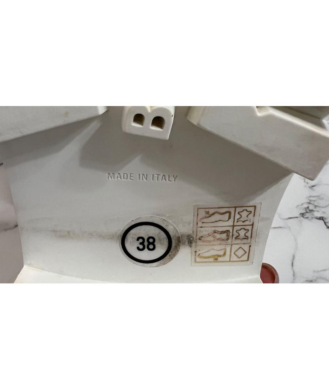 BALENCIAGA Белые кожаные ботинки, фото 5