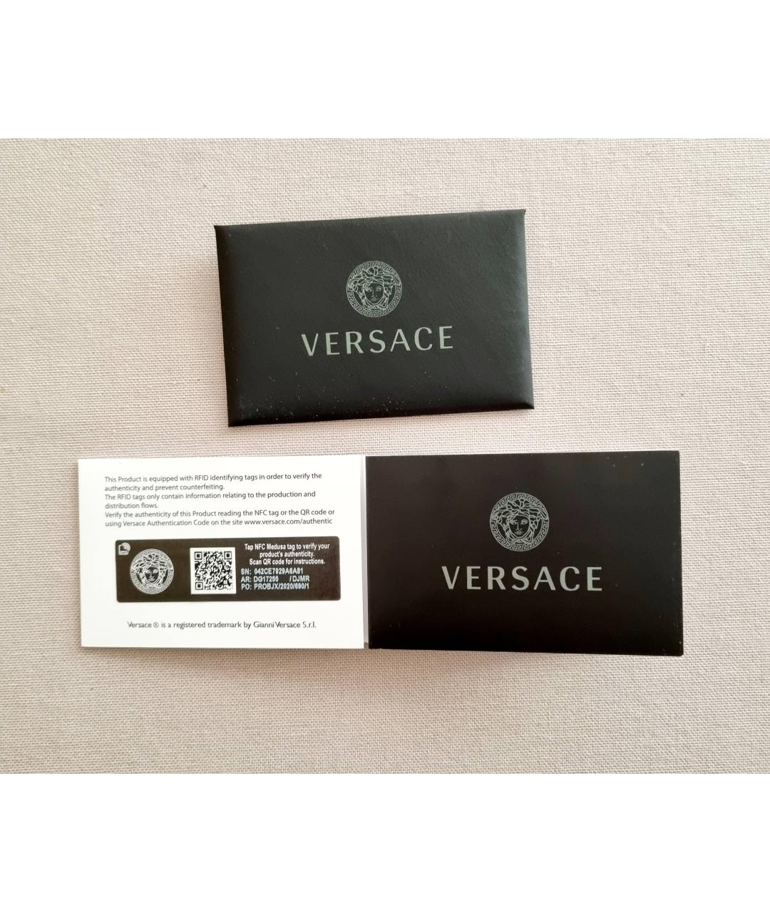 VERSACE Черный кулон из желтого золота, фото 5