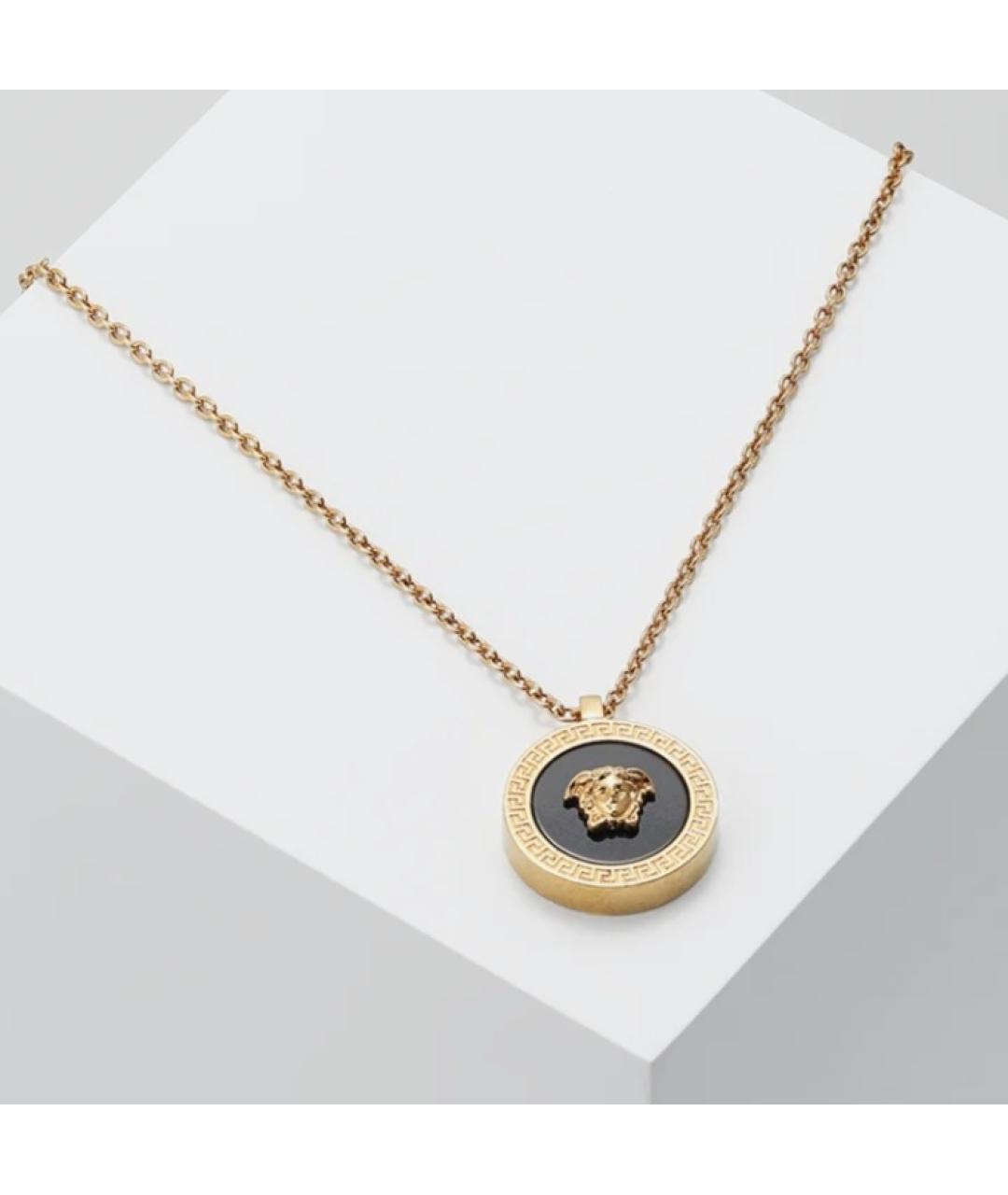 VERSACE Черный кулон из желтого золота, фото 2