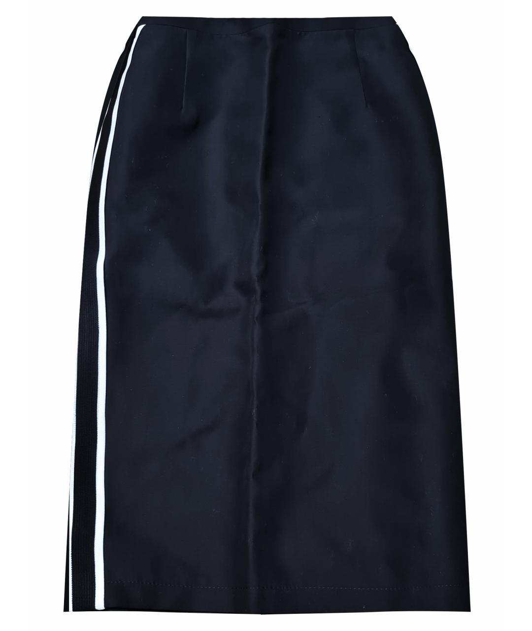 NO. 21 Черная хлопковая юбка миди, фото 1