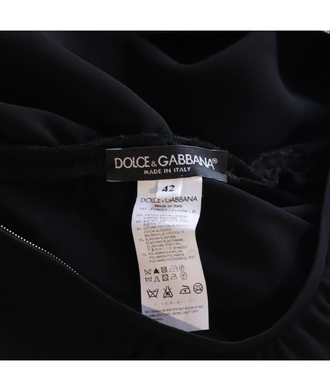 DOLCE&GABBANA Черная вискозная блузы, фото 3