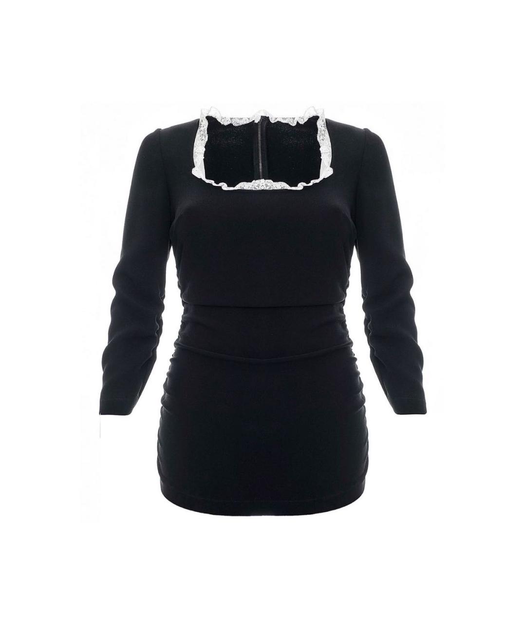 DOLCE&GABBANA Черная вискозная блузы, фото 6