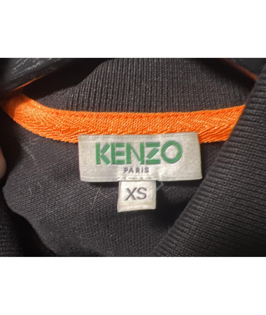 KENZO Черное хлопковое платье, фото 3