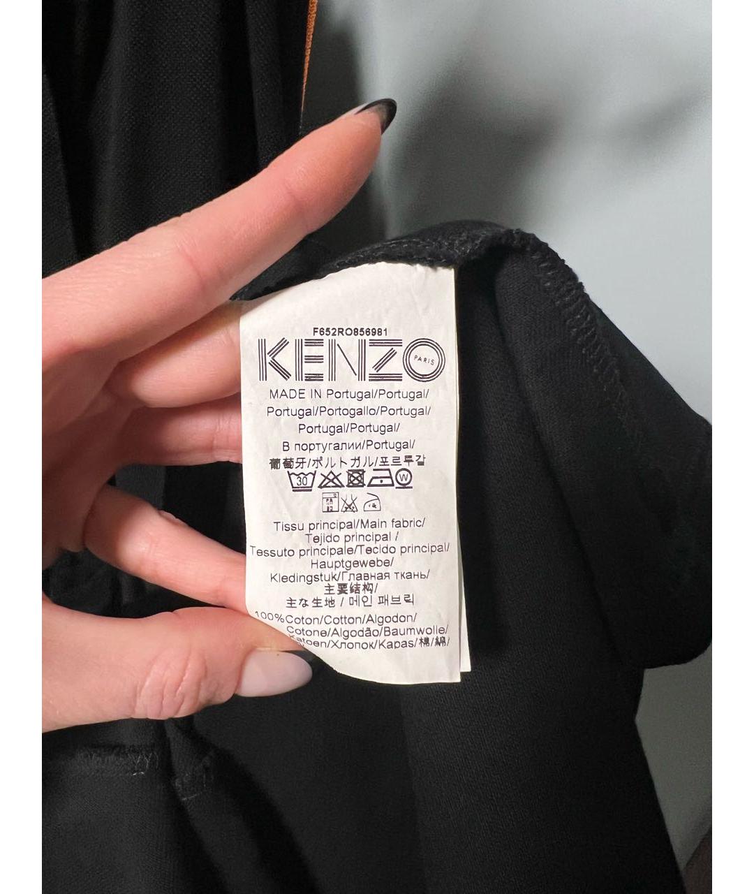 KENZO Черное хлопковое платье, фото 5