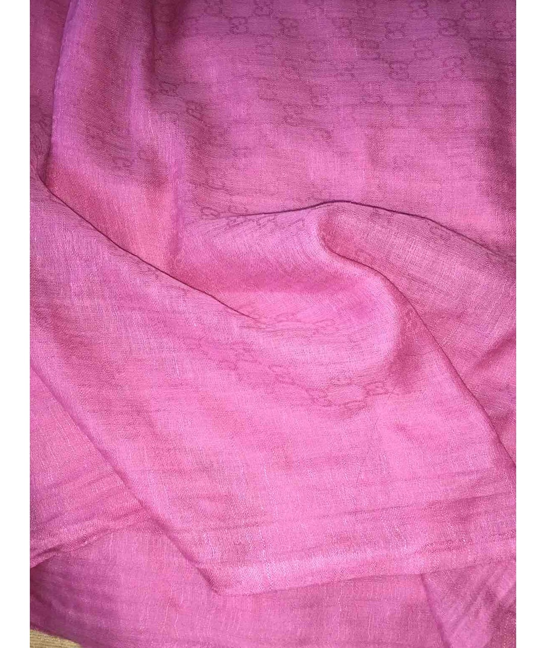 GUCCI Розовый льняной шарф, фото 2