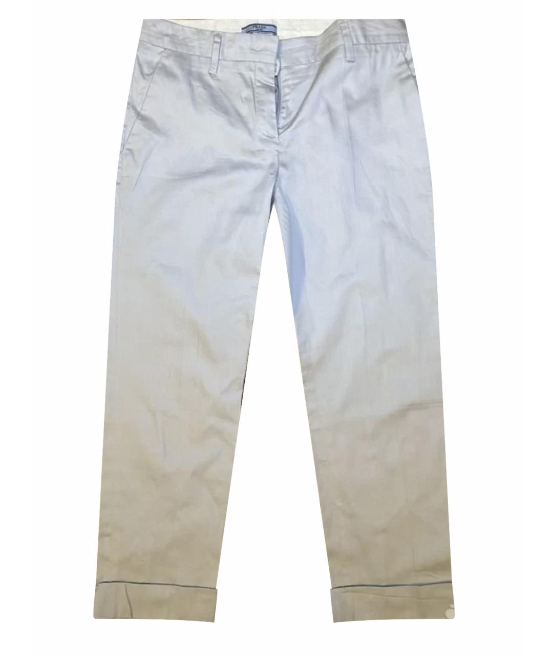 PRADA Белые прямые брюки, фото 1
