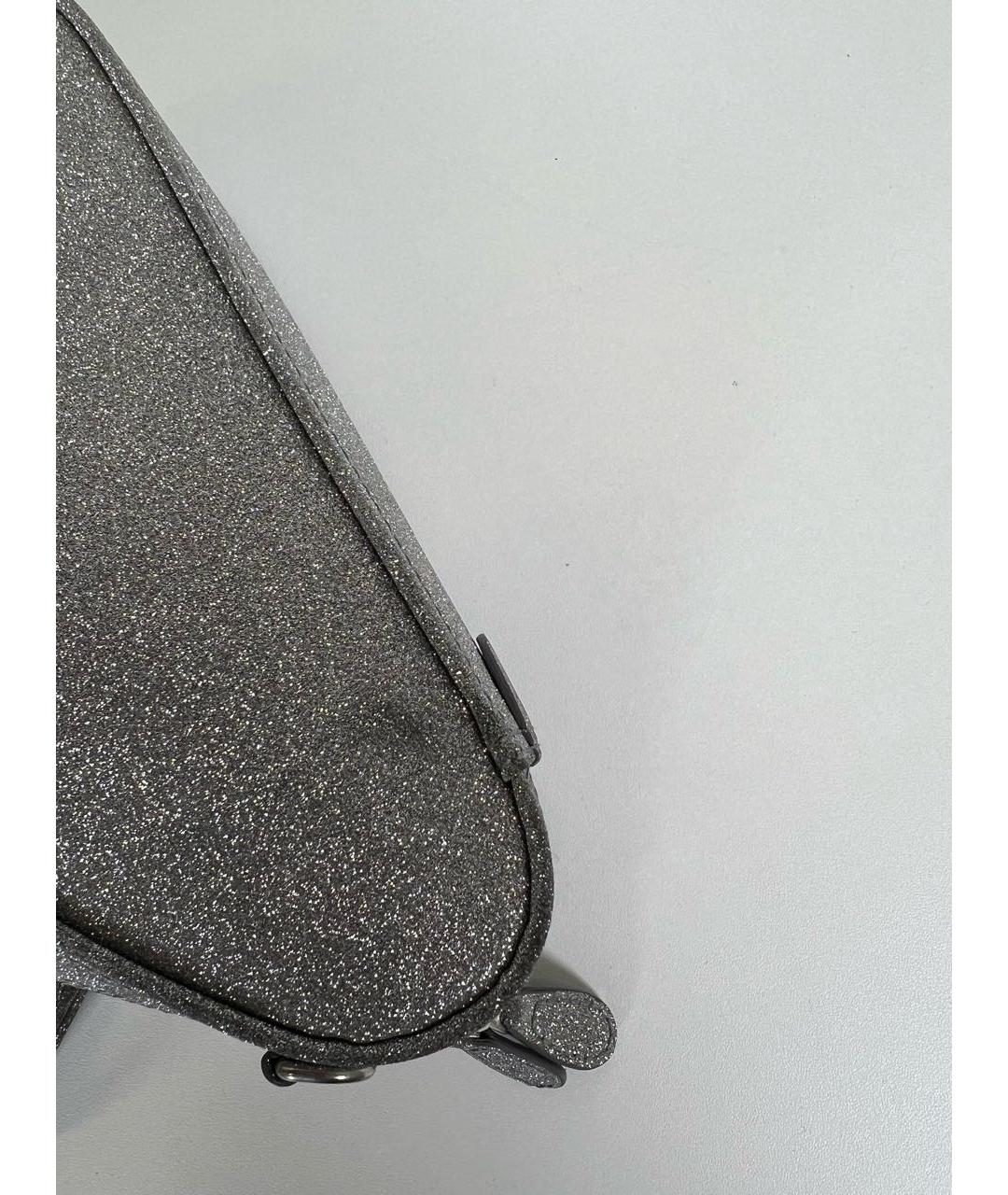 BALENCIAGA Серебряная сумка с короткими ручками, фото 5