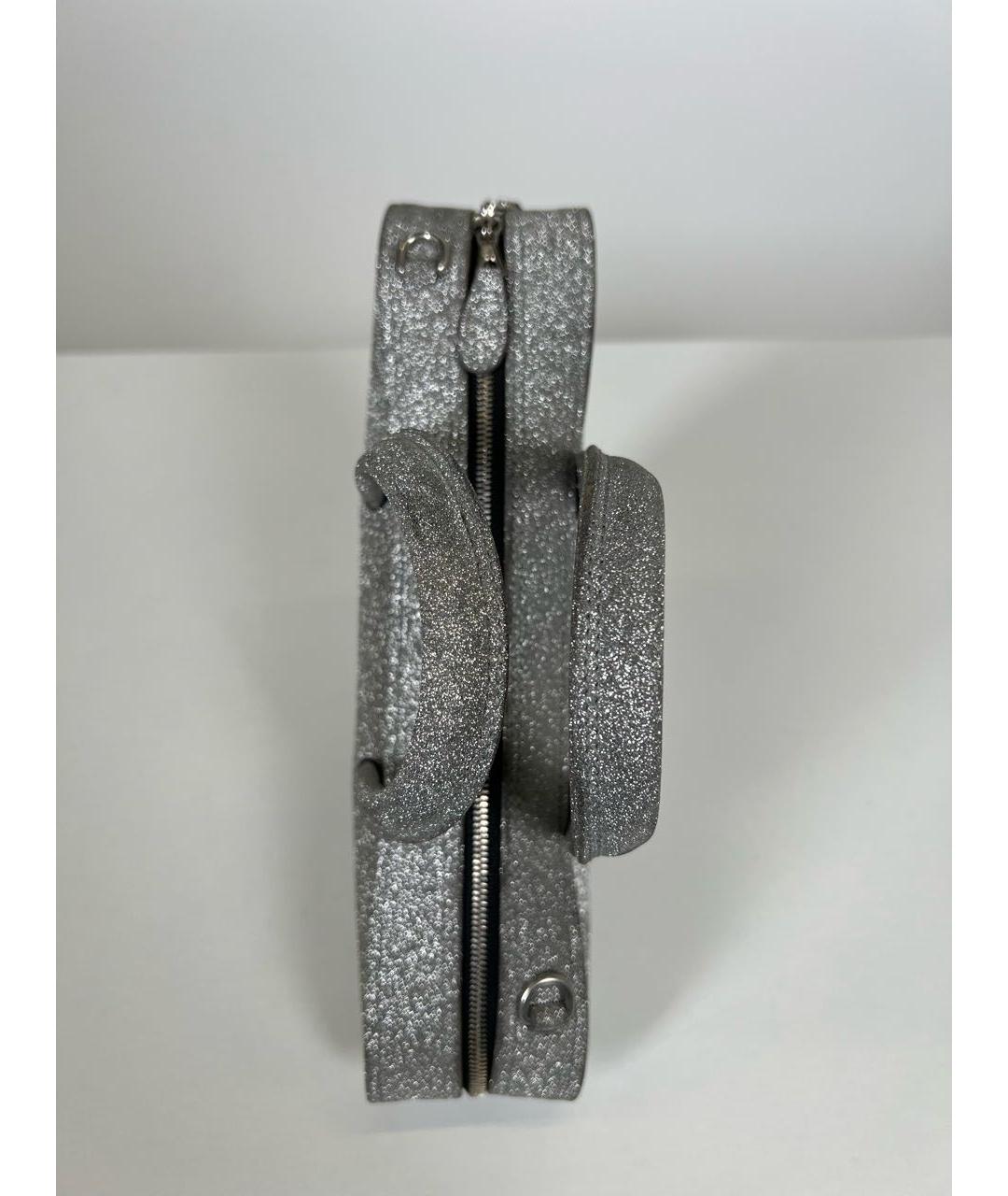 BALENCIAGA Серебряная сумка с короткими ручками, фото 6