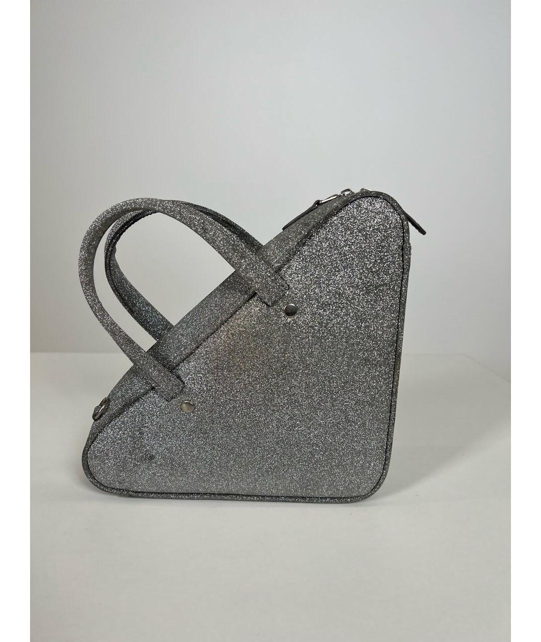 BALENCIAGA Серебряная сумка с короткими ручками, фото 3