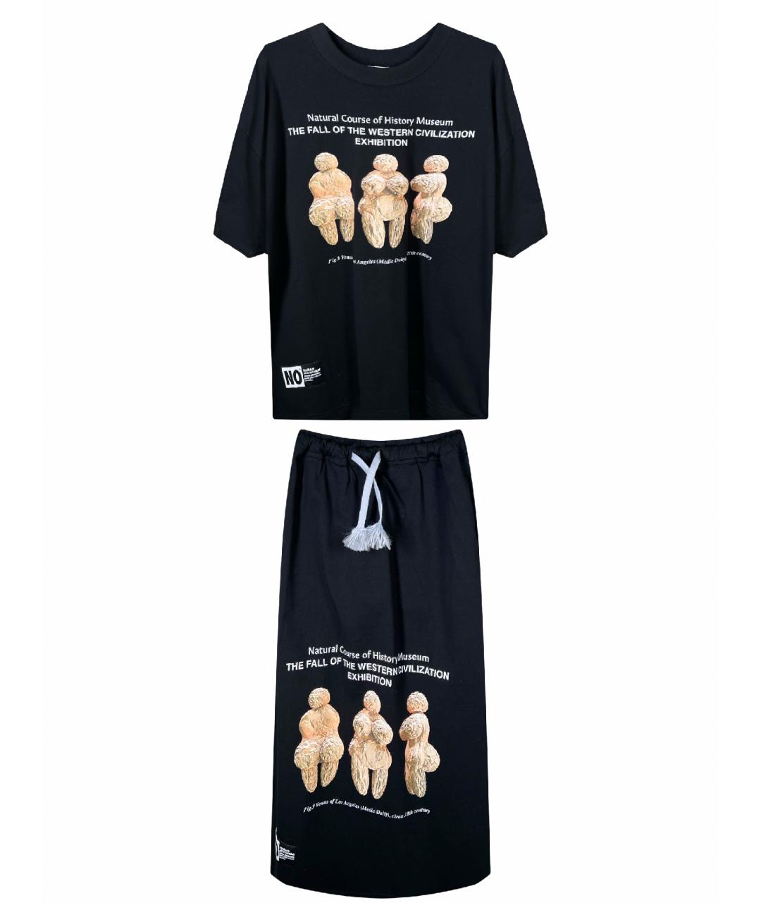 TIGRAN AVETISYAN BY PAVEL AN Черный хлопковый костюм с юбками, фото 1