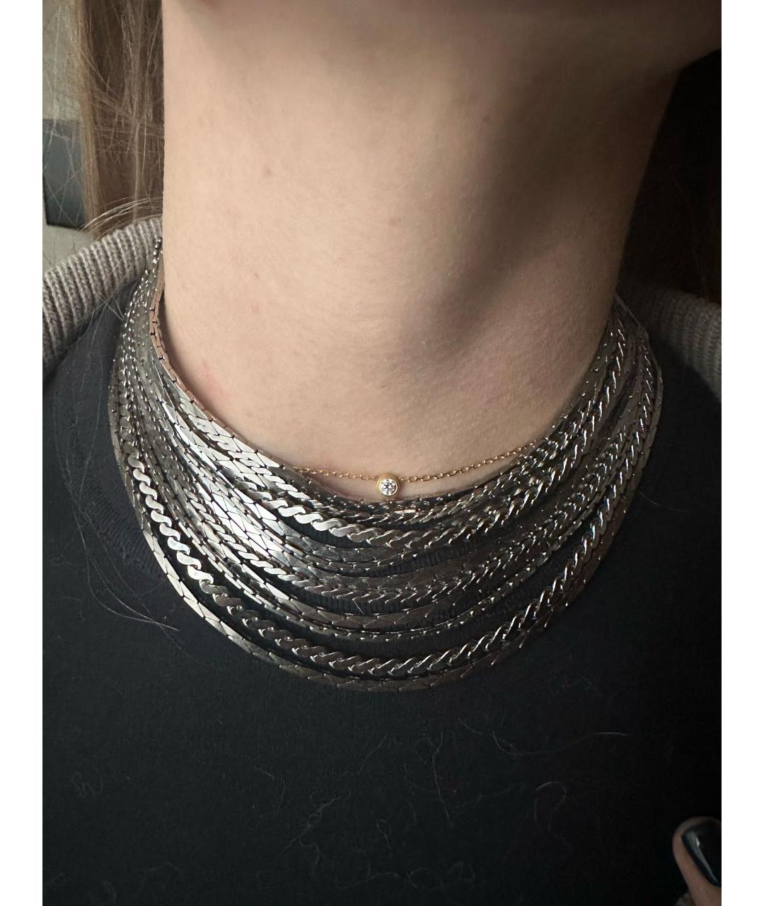 CHANEL Серебряное металлическое колье, фото 5
