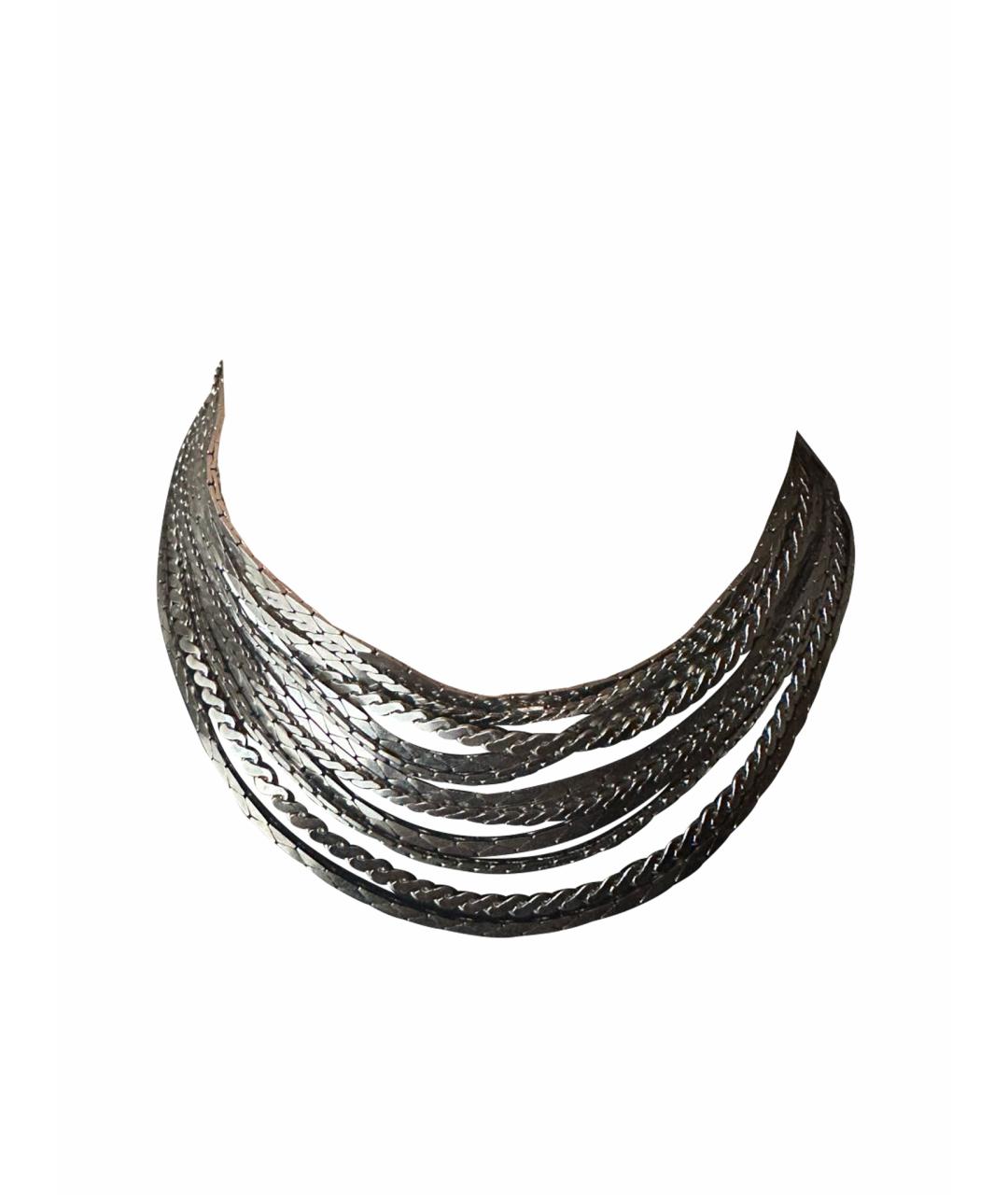 CHANEL Серебряное металлическое колье, фото 1