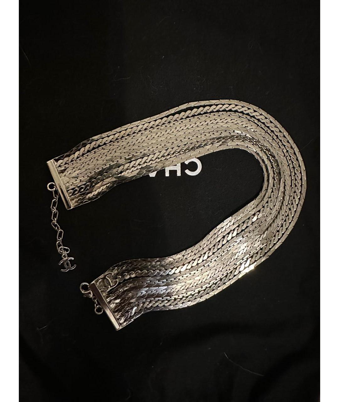 CHANEL Серебряное металлическое колье, фото 7