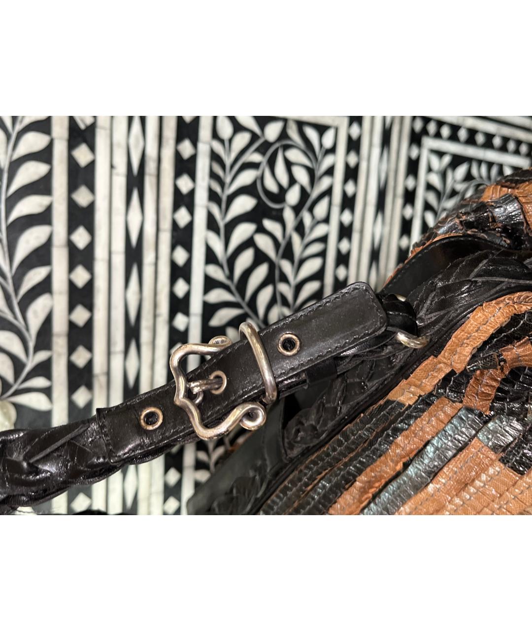 BOTTEGA VENETA Коричневая кожаная сумка с короткими ручками, фото 6