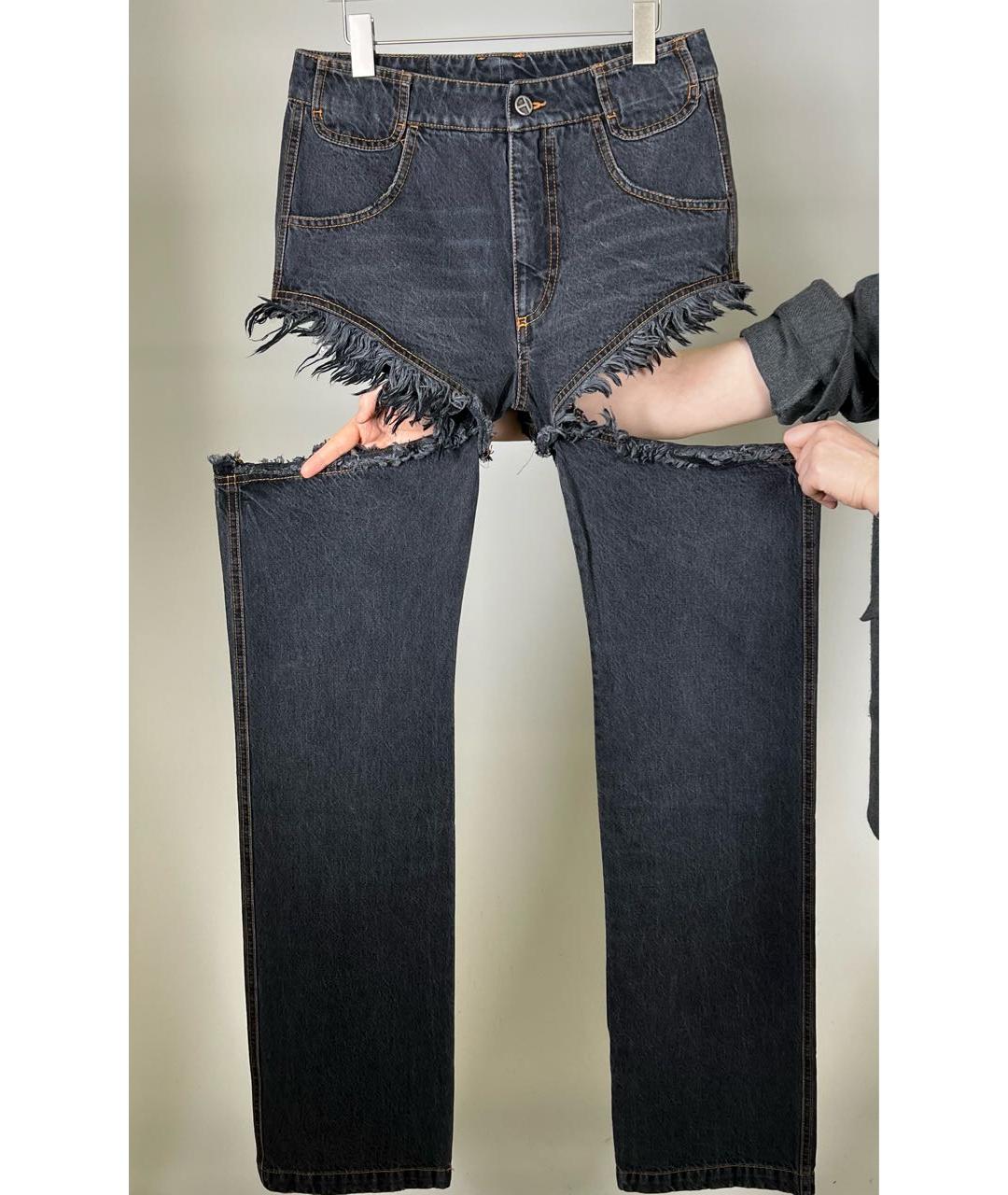 TELFAR Черные хлопковые прямые джинсы, фото 3