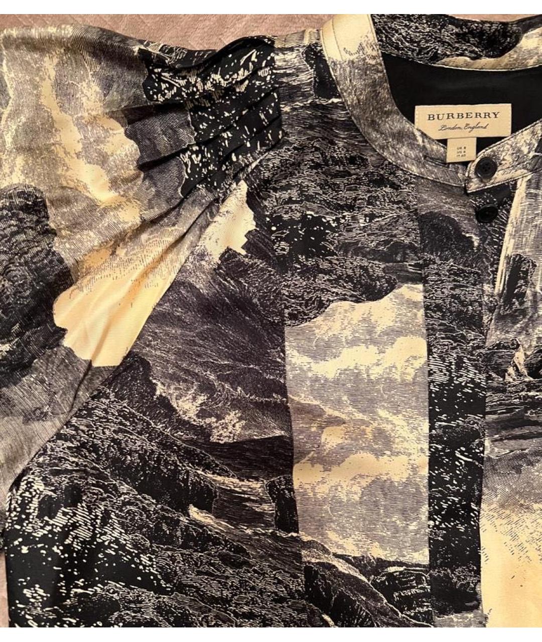 BURBERRY Мульти шелковая блузы, фото 3