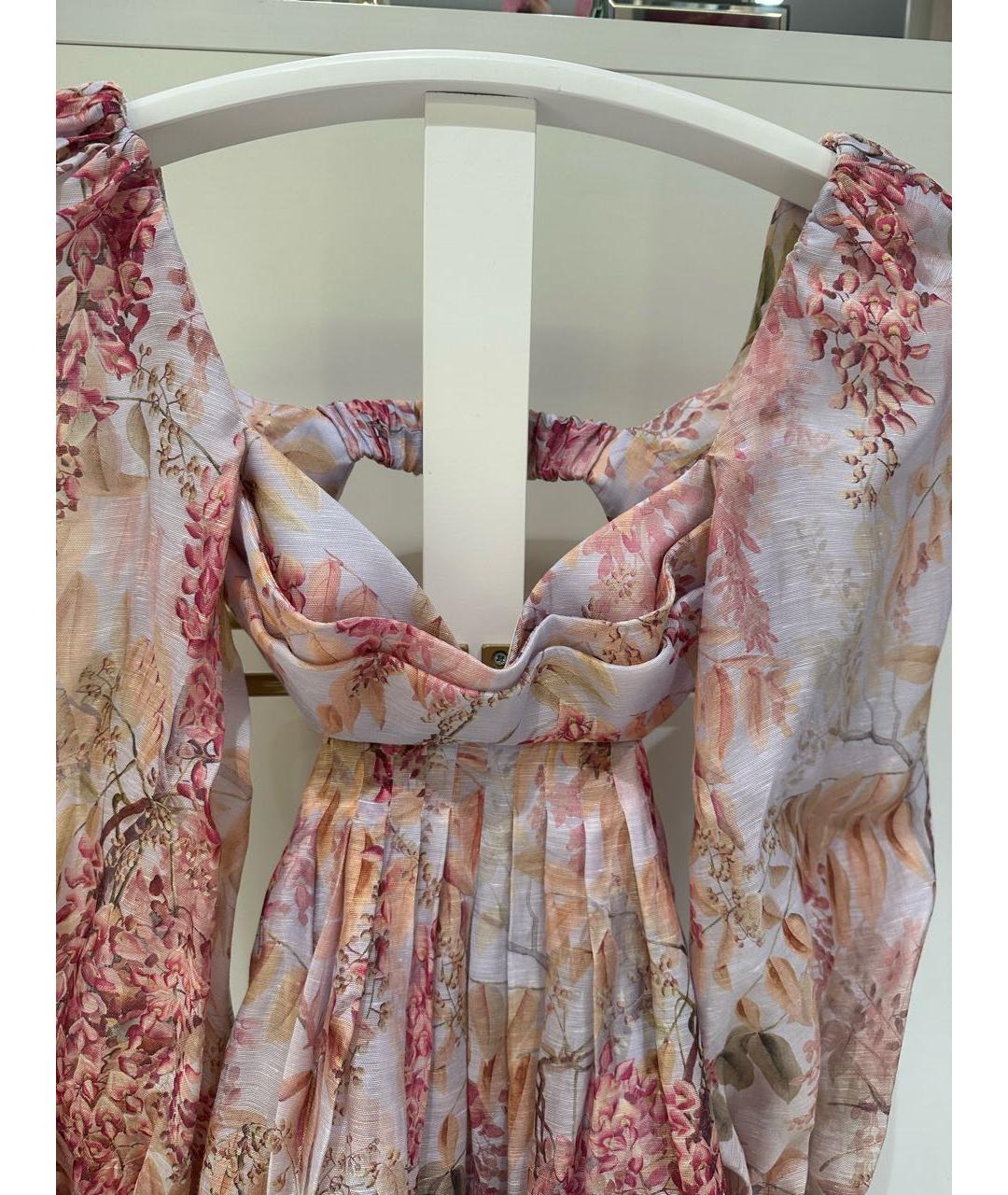 ZIMMERMANN Розовое льняное платье, фото 3