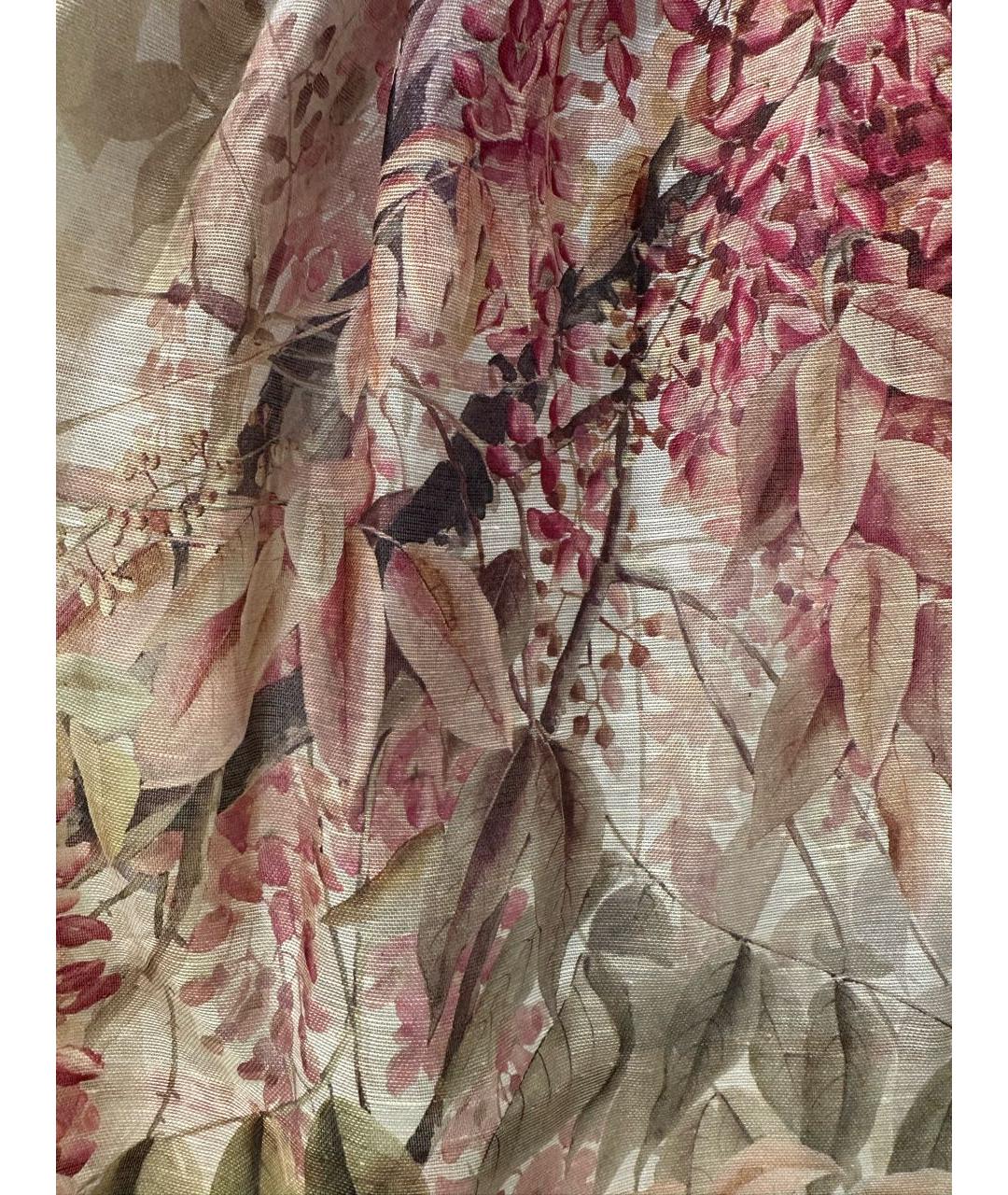 ZIMMERMANN Розовое льняное платье, фото 4