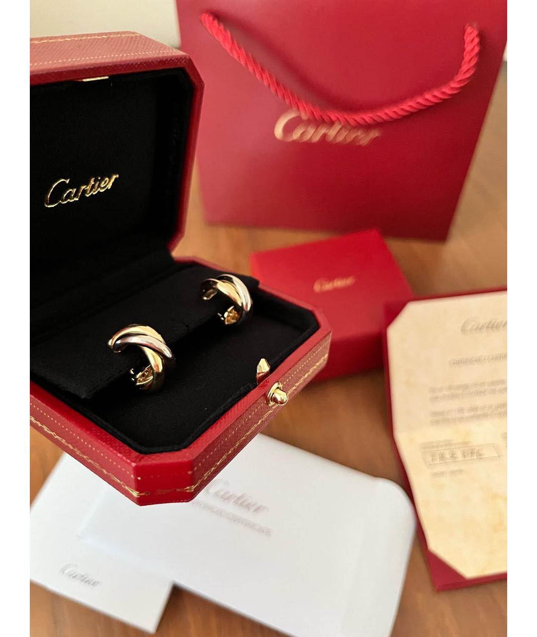 CARTIER Золотые серьги из розового золота, фото 5