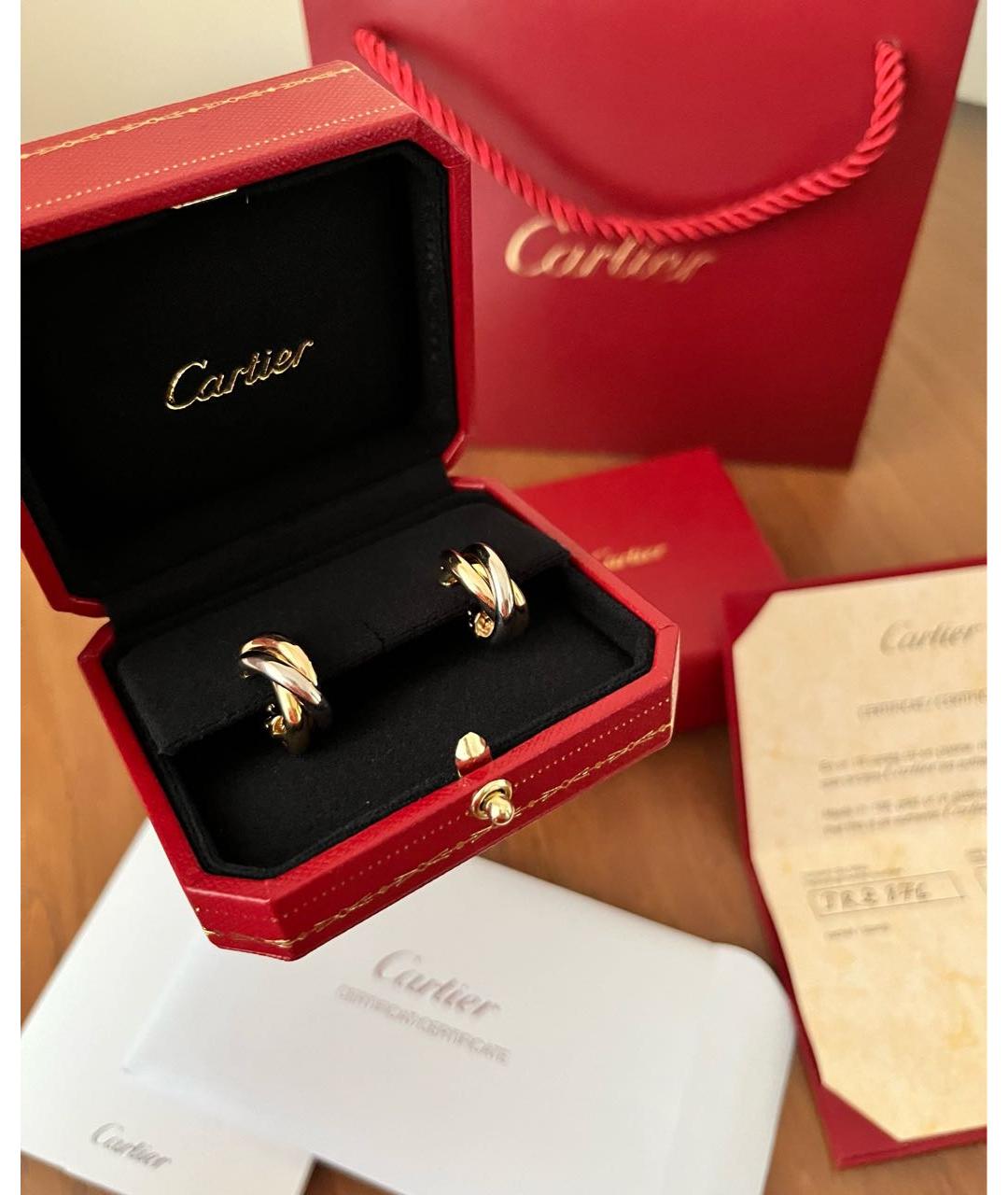 CARTIER Золотые серьги из розового золота, фото 2