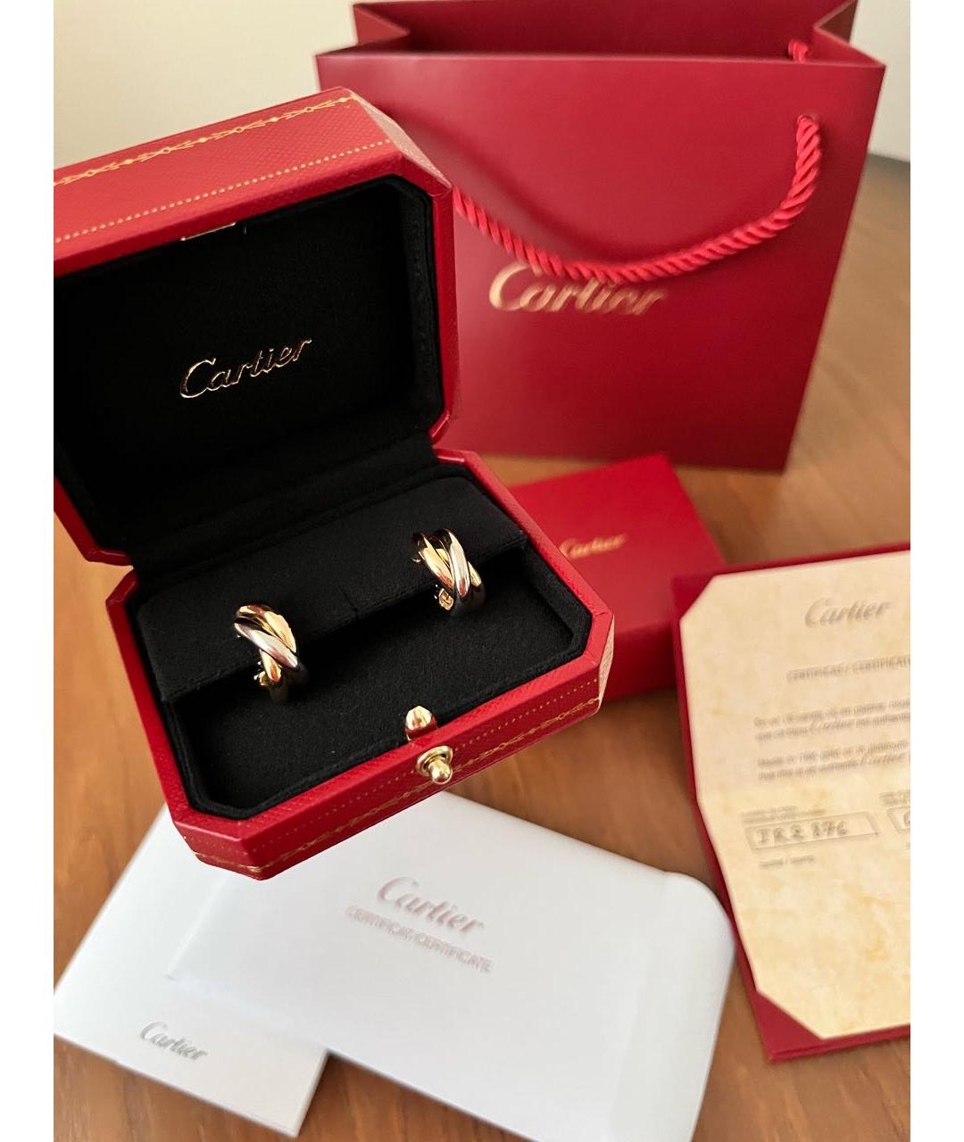 CARTIER Золотые серьги из розового золота, фото 4