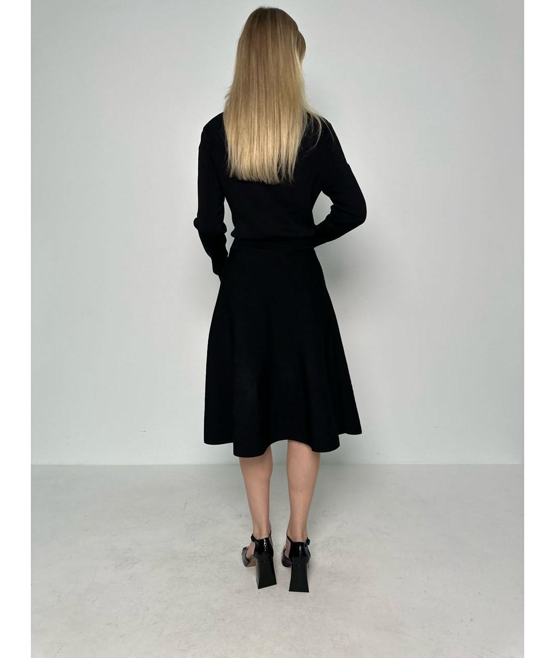 SANDRO Черное вискозное повседневное платье, фото 4