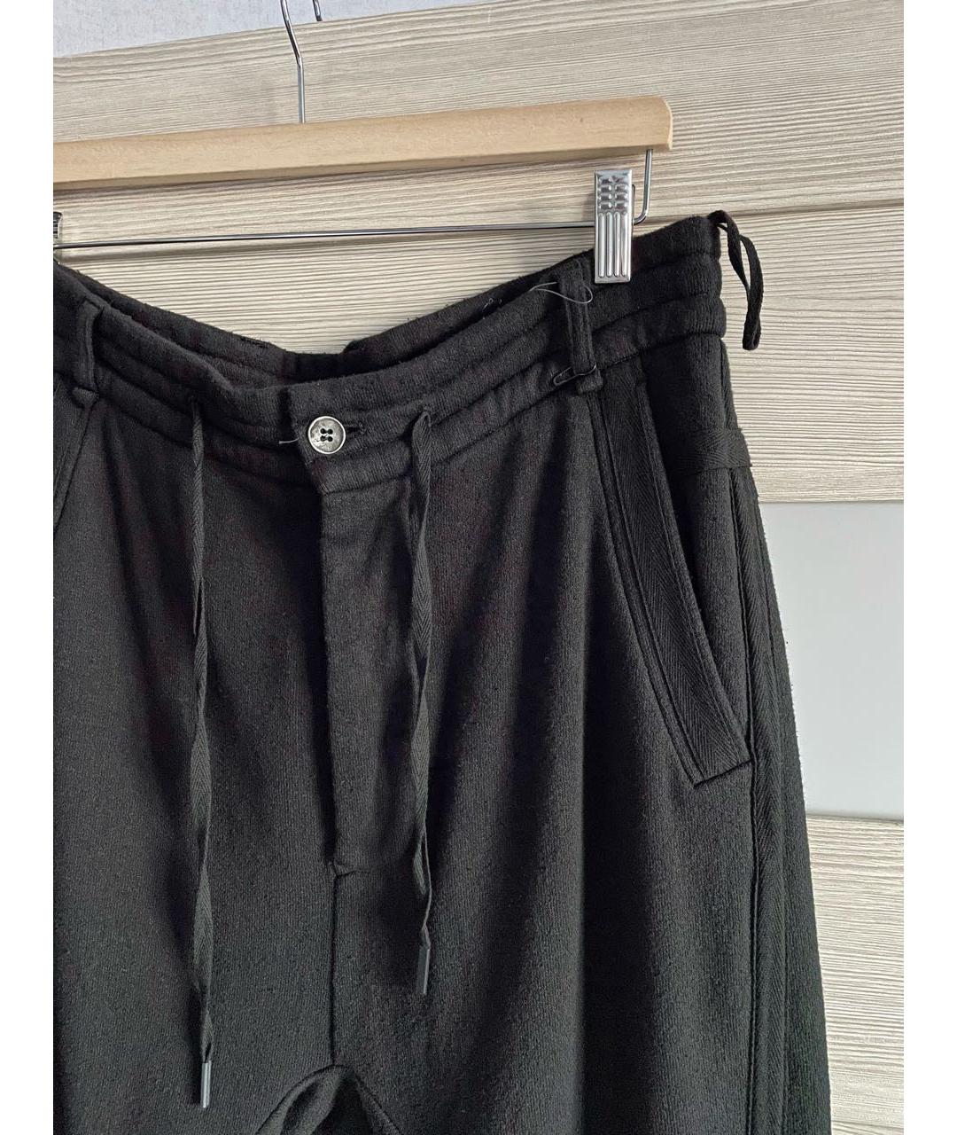 MASNADA Черные хлопковые повседневные брюки, фото 3