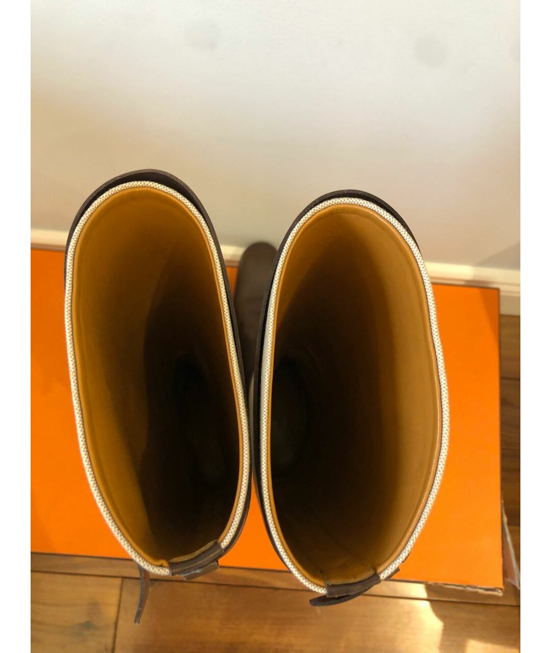 HERMES PRE-OWNED Коричневые кожаные сапоги, фото 5