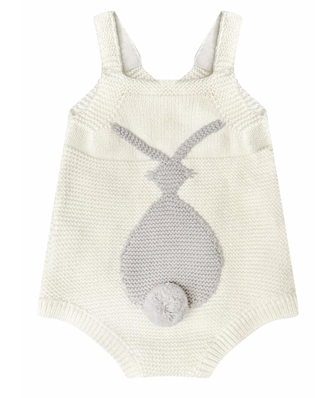 STELLA MCCARTNEY KIDS Белый хлопковый боди/ползунок, фото 1