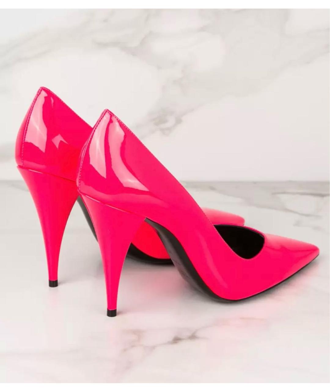 SAINT LAURENT Фуксия туфли из лакированной кожи, фото 6
