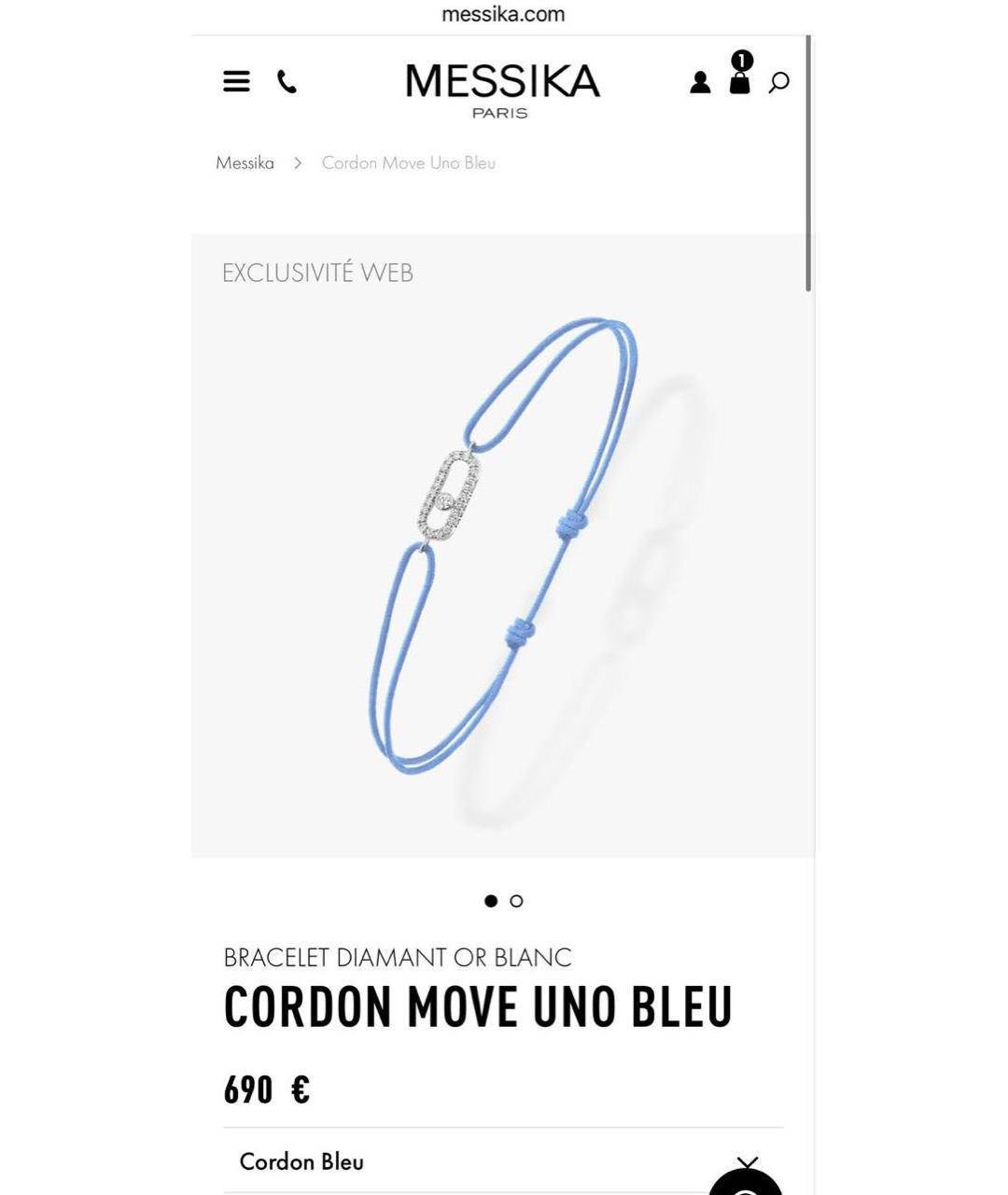 MESSIKA Белый браслет из белого золота, фото 9