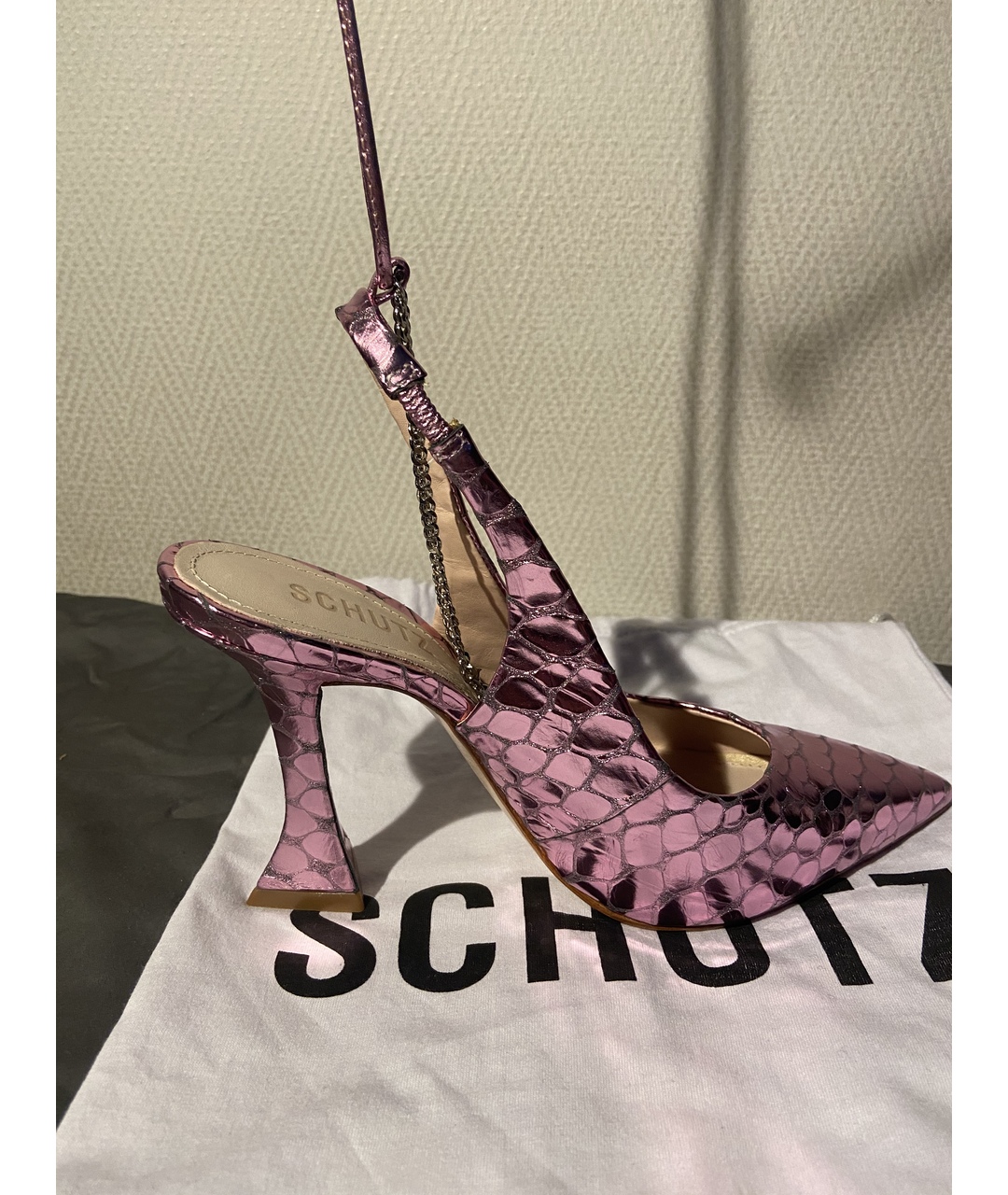 SCHUTZ Фиолетовые кожаные туфли, фото 6