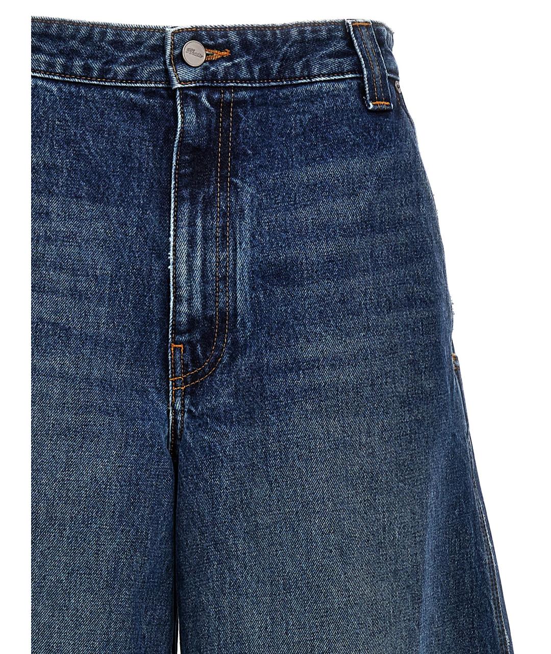 KHAITE Синие хлопковые джинсы клеш, фото 3