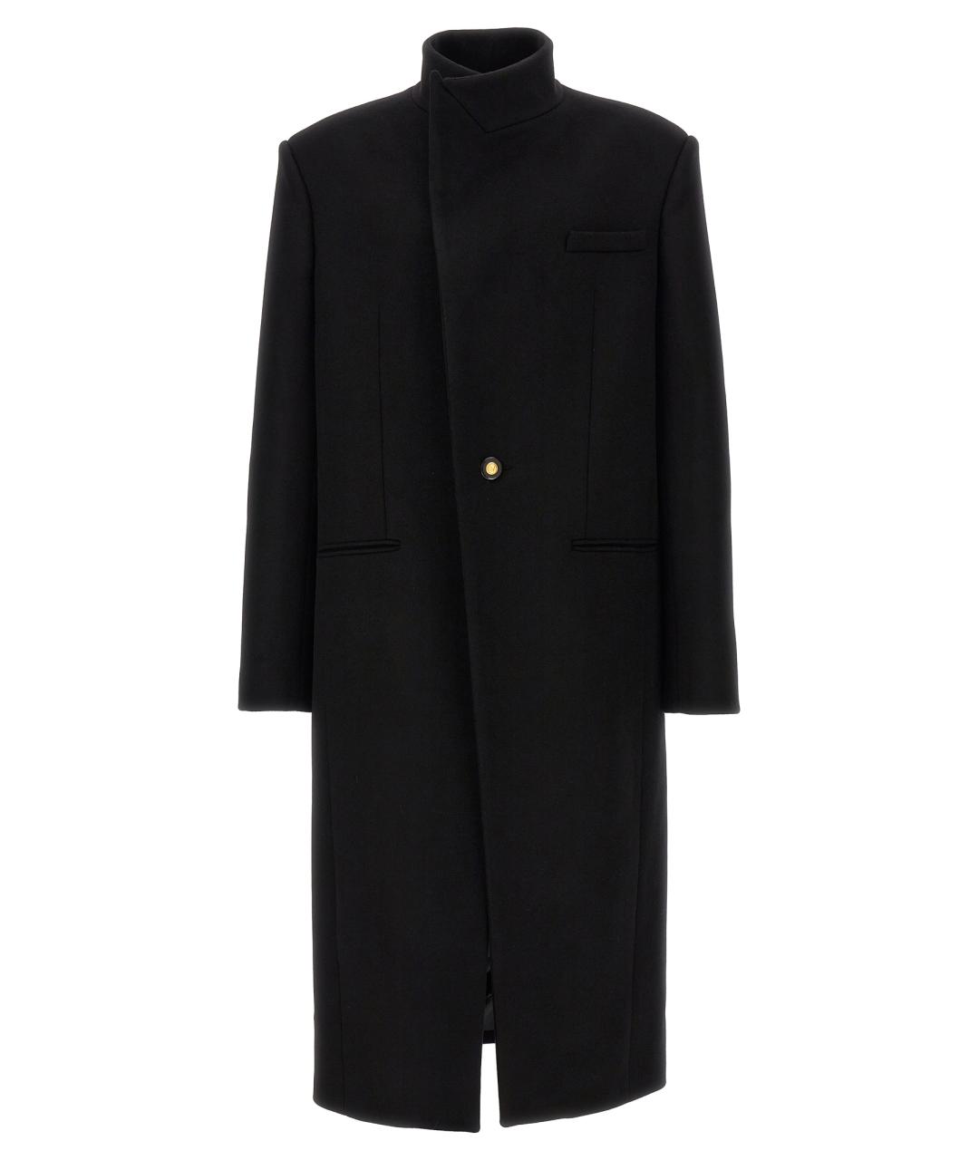 BALMAIN Черное шерстяное пальто, фото 1