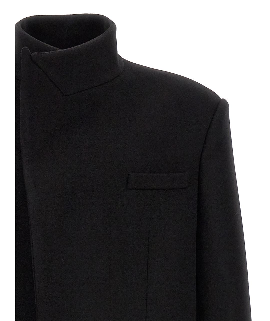 BALMAIN Черное шерстяное пальто, фото 3