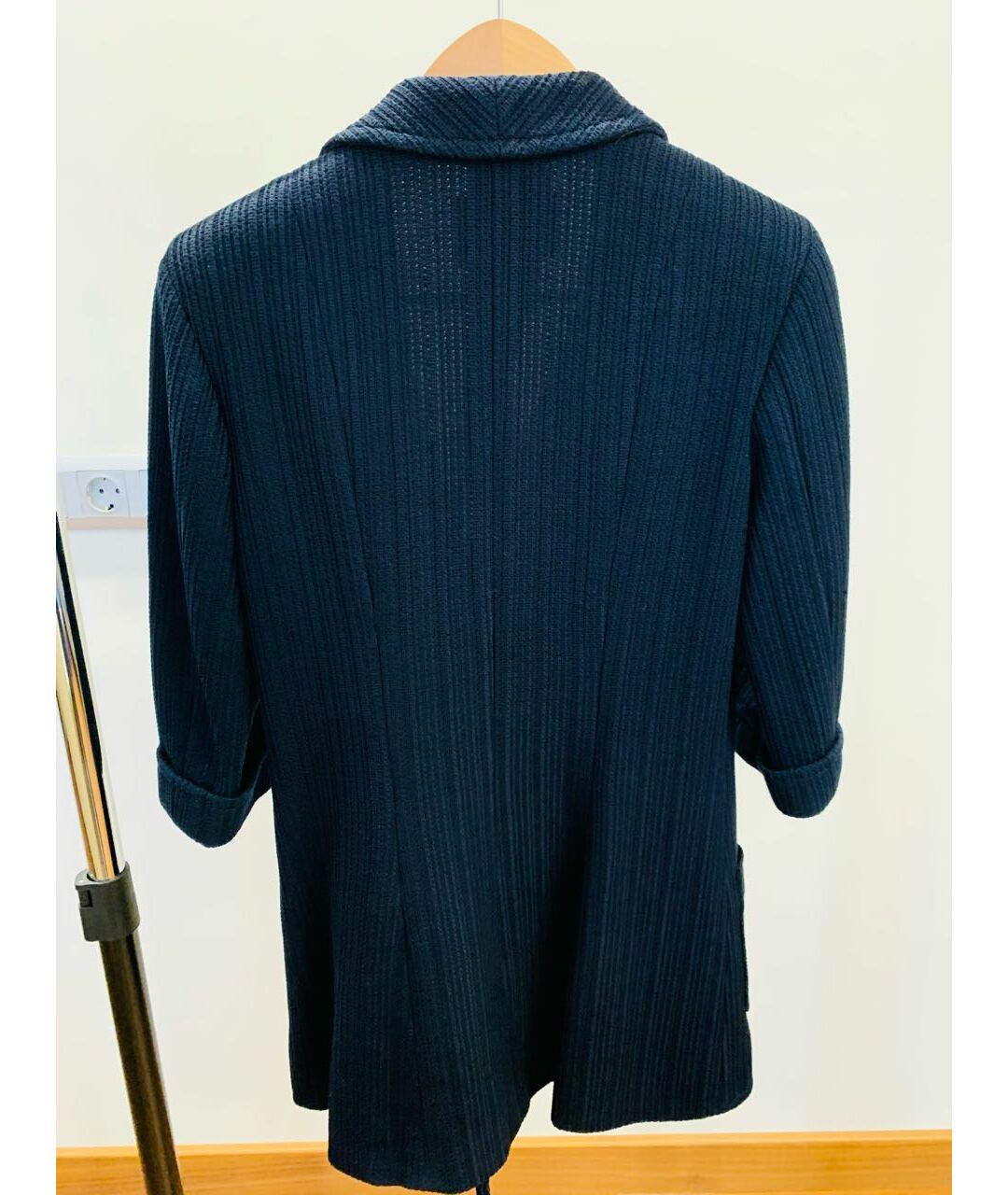CHANEL PRE-OWNED Темно-синий хлопковый жакет/пиджак, фото 2