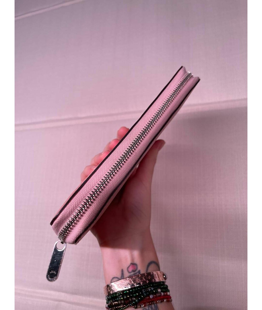 LOUIS VUITTON PRE-OWNED Розовый кожаный кошелек, фото 2