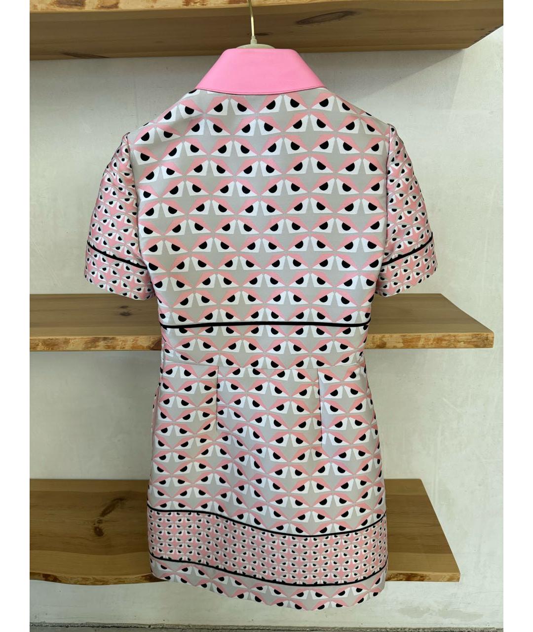 FENDI Розовое полиэстеровое платье, фото 4