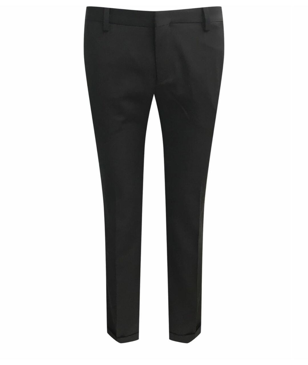 BALMAIN Черные хлопковые классические брюки, фото 1