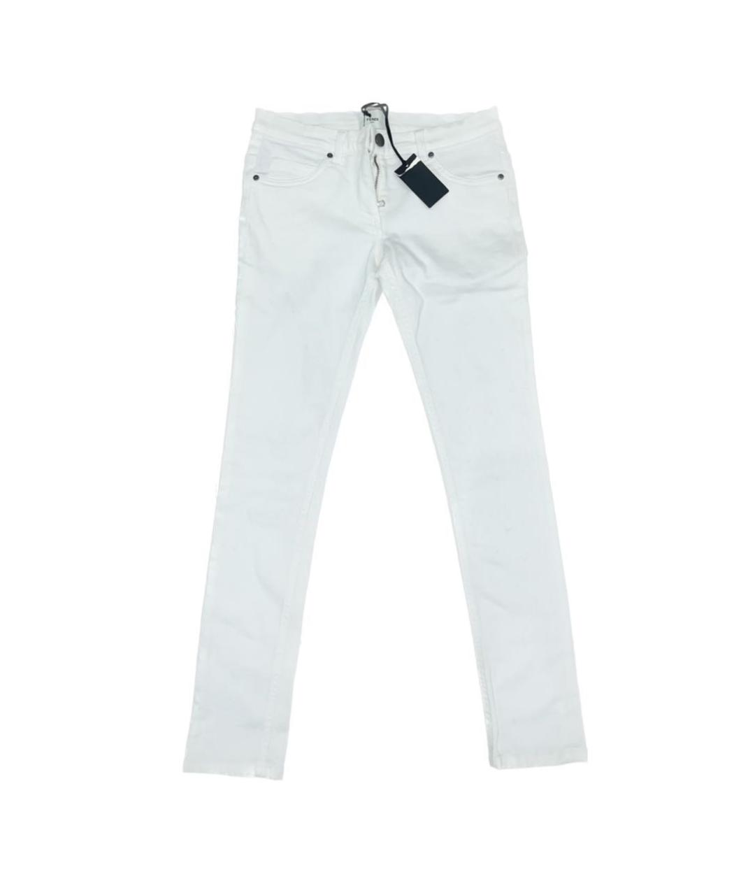 FENDI KIDS Белые детские джинсы, фото 4
