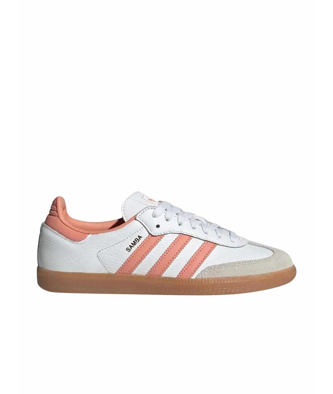 ADIDAS Белые кожаные кроссовки, фото 1