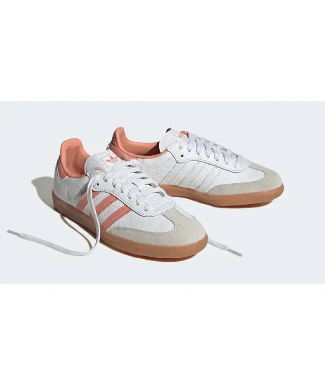 ADIDAS Белые кожаные кроссовки, фото 2